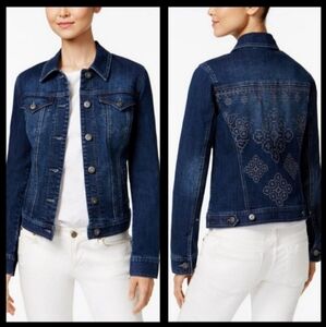 Style & Co Denim Jean Jacket | EUC | Embroidered Back